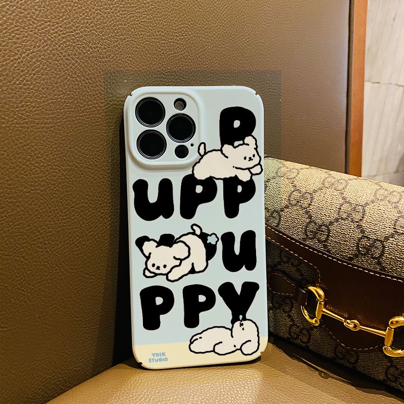 Ốp Điện Thoại Chống Sốc In Hình Chú Chó Hoạt Hình Dễ Thương Cho iPhone 14 / 13 / 12 / 11 / X