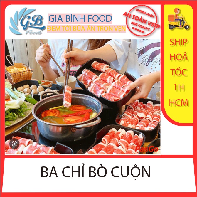 Ba chỉ bò cuộn mỹ khay 500gr