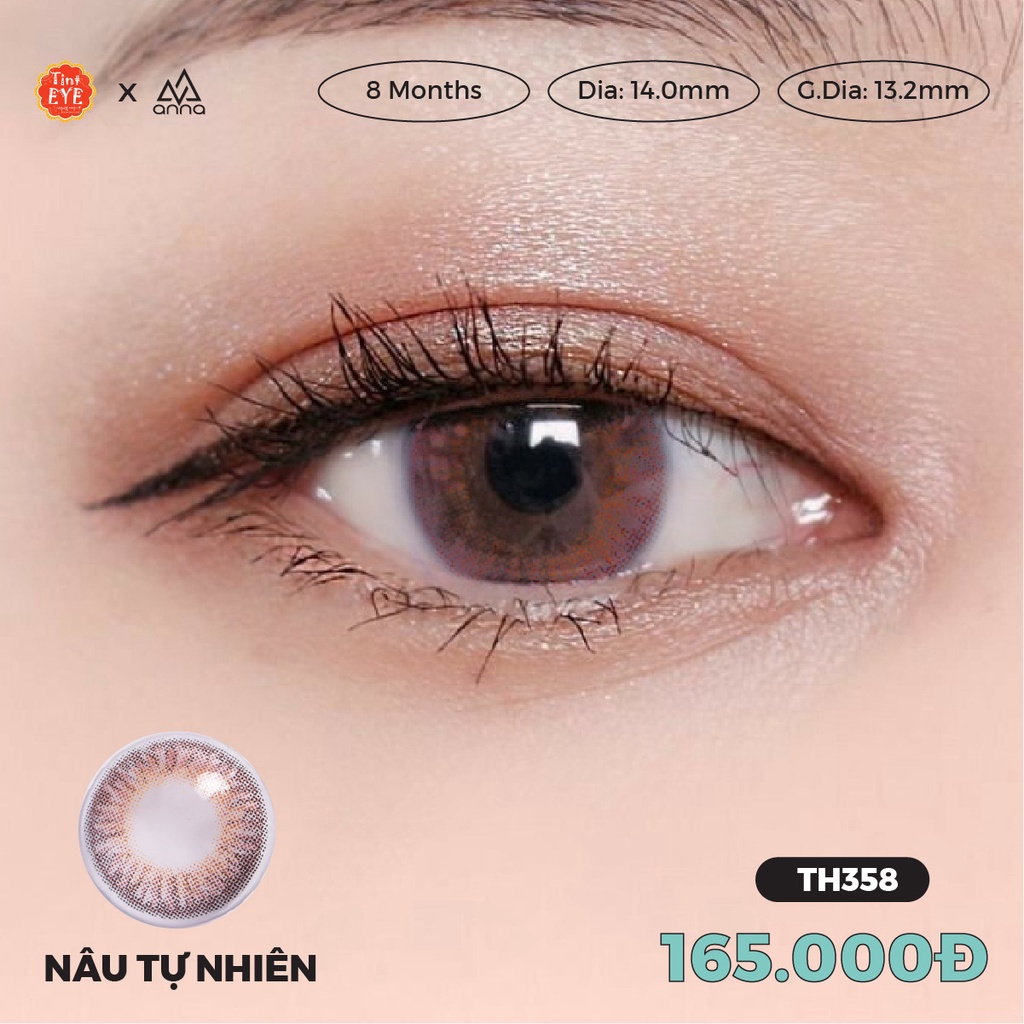 Kính áp tròng có màu 8 tháng TINTEYE CONTACT LENSES số 1 Hàn Quốc độ cận tới 5 độ (1 đôi)