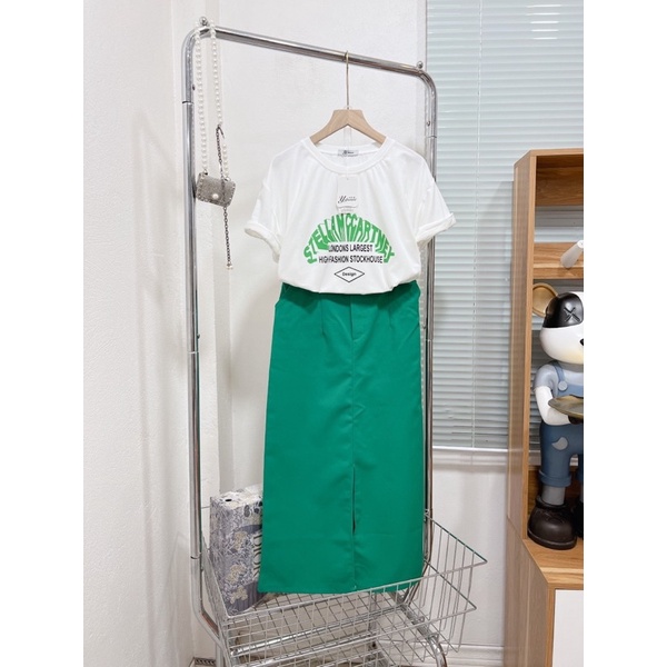 Set đồ nữ áo phông M-Chou + Chân váy kaky style basic