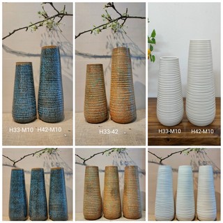 Bình hoa, lọ hoa Bát Tràng, bình cắm đào, lê, mận, tuyết mai dáng ống, bình hoa decor