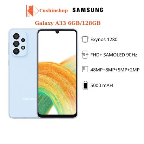 Điện thoại Samsung Galaxy A33 5G (6GB/128GB)- Hàng chính hãng mới 100% đã kích hoạt bảo hành -Fullbox Đầy đủ BH