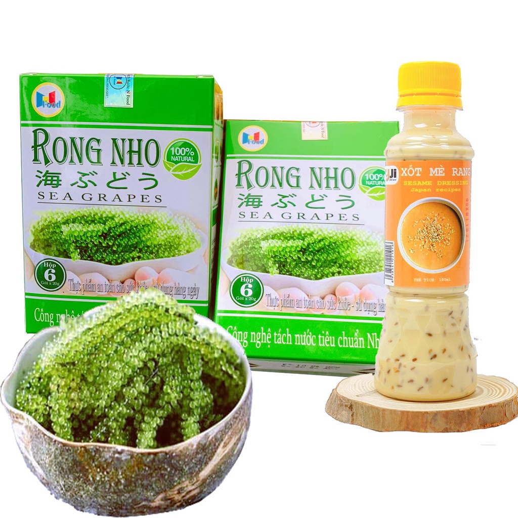 Rong Nho Tách Nước NFood - KÈM 1 CHAI SỐT MÈ RANG - Công nghệ Tách nước Nhật Bản