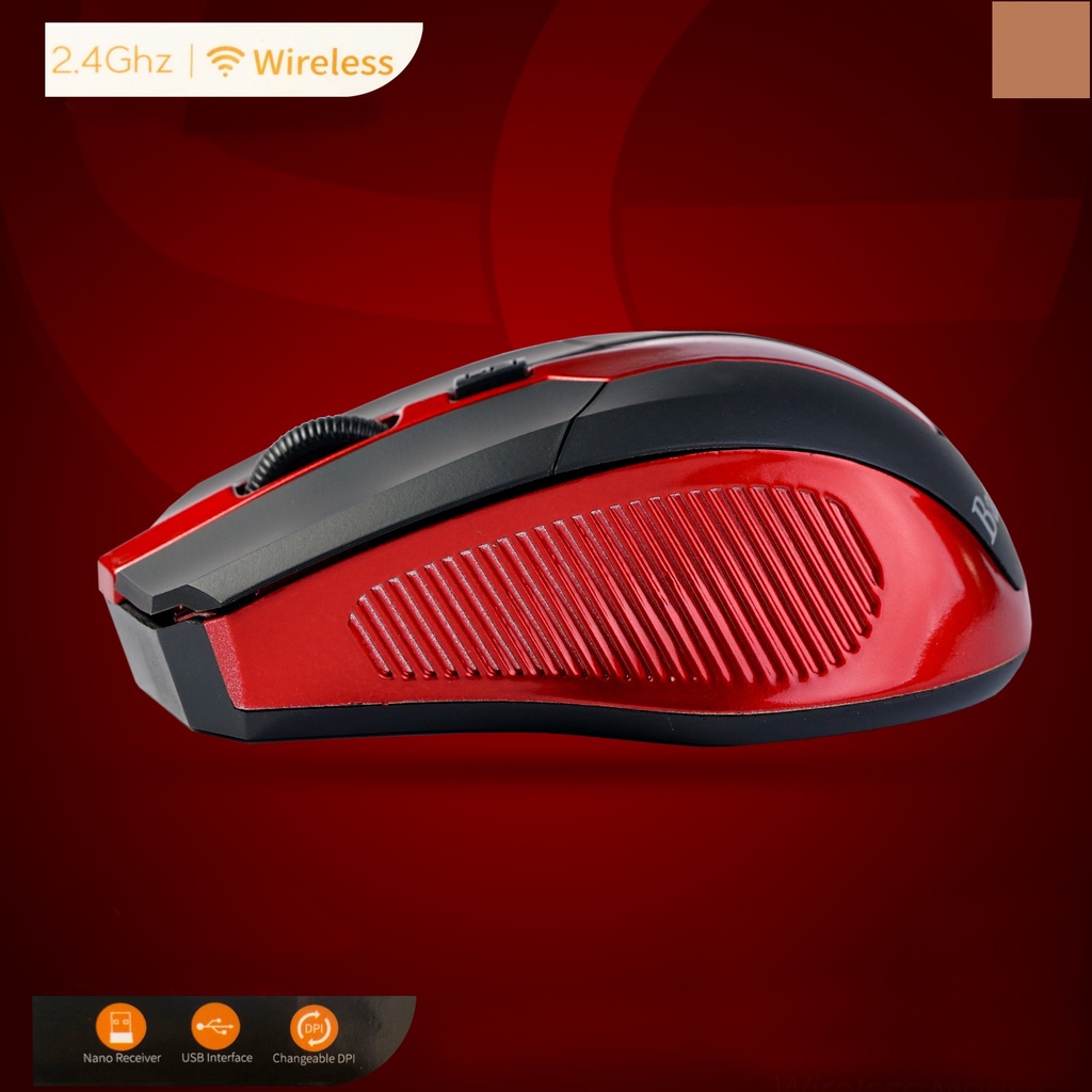 Chuột máy tính, laptop không dây đa màu sắc BAMBA B3,Mouse không dây chuyên văn phòng