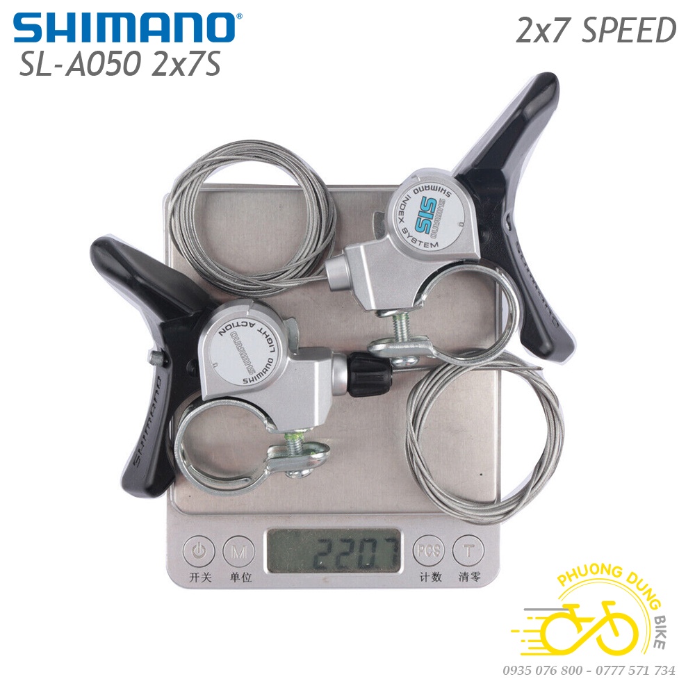 Tay đề gạt xe đạp SHIMANO SL A050 2x7 Speed - Chính hãng
