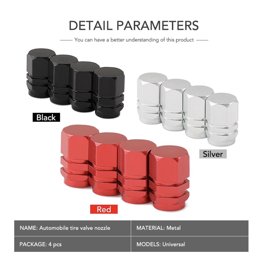 Bộ 4 Nắp Đậy Van Bánh xe máy, Xe Hơi Logo Hãng Xe Bằng Hợp Kim Nhôm Nhiều Màu Sắc VAN