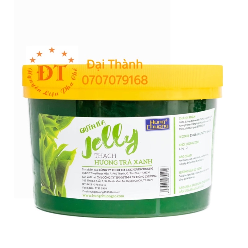 Thạch Hùng chương trái cây hủ 2,2kg nhiều mùi