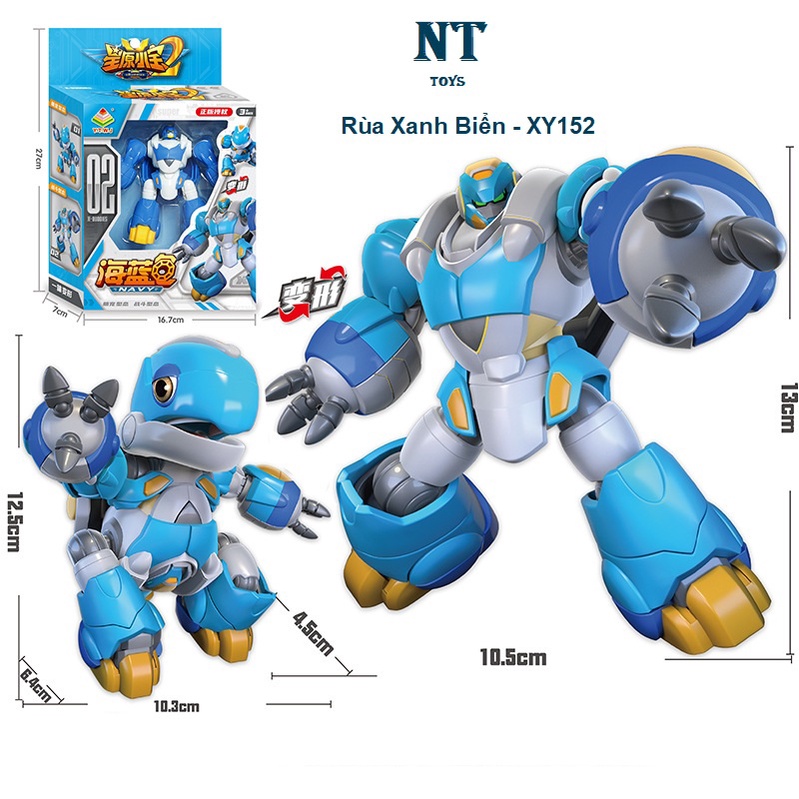 Đồ Chơi Robot Biến Hình Kong Xingbao Rùa Xanh Biển, Ếch Hạnh Phúc