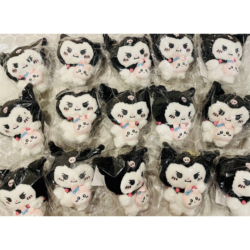 Gấu bông móc khoá nhân vật Sanrio Kuromi X Chiikawa đáng yêu lông xù nhẹ 12cm