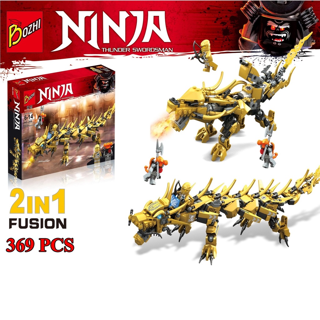 Bộ Đồ Chơi Xếp Hình Ninja Rồng Cho Bé, Lắp Ghép Dragon Rồng