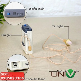 Máy trợ thính có dây rionet ha-20dx cho người già, nghe kém, nặng tai, điếc - tai nghe trợ thính