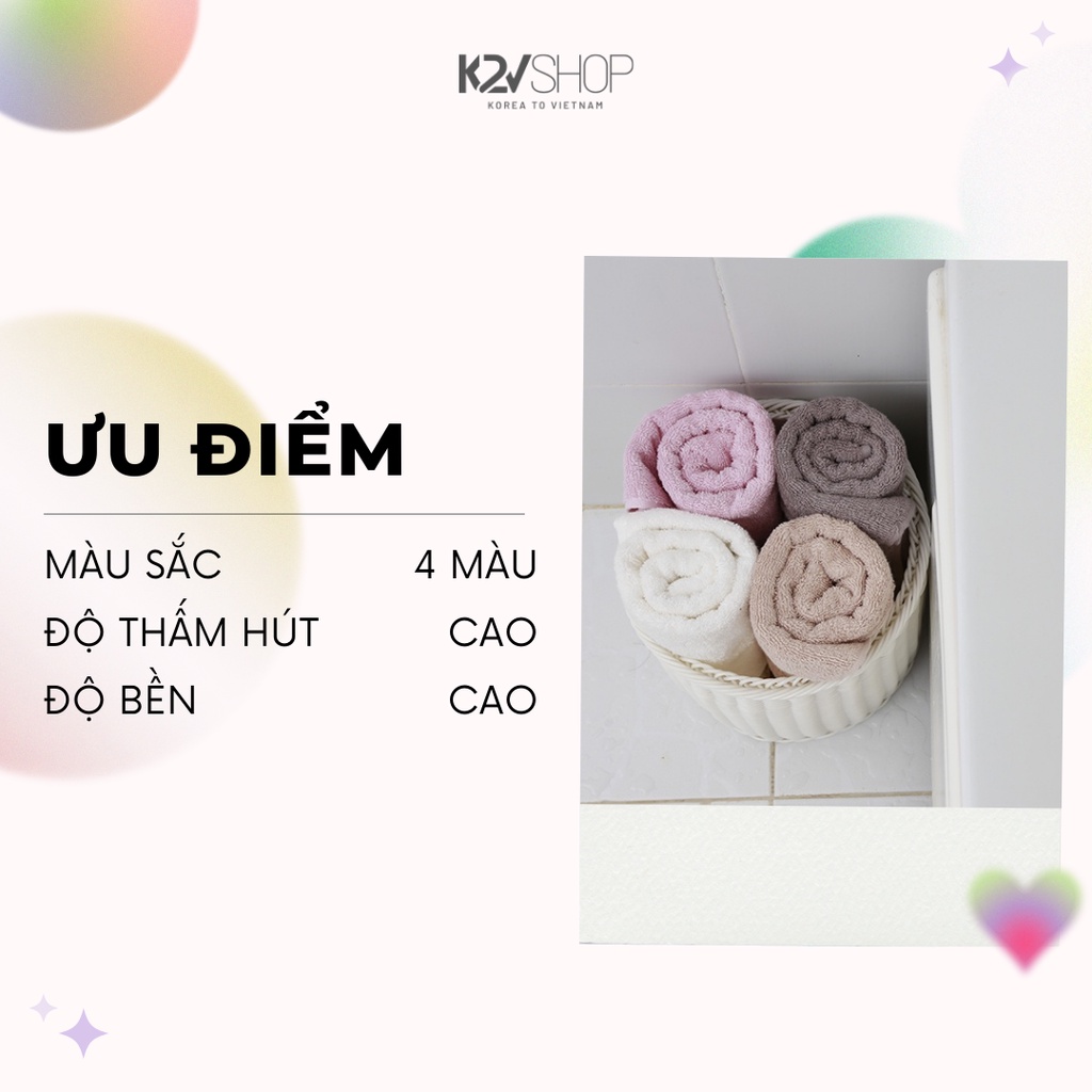 Khăn Tắm Cotton Cao Cấp Chính Hãng Songwol LIGHT MUJI 40 Hàn Quốc 40x80cm (130g/408GMS)