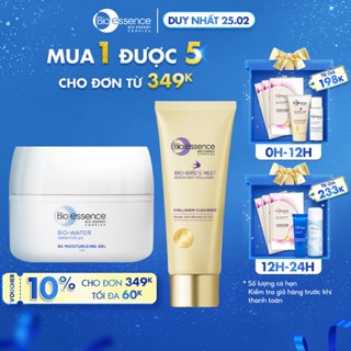 Combo Kem dưỡng cấp ẩm&phục hồi Bio-essence Bio-water vitamin B5 cream 50gr và Sữa rửa mặt sạch sâu Bio-Bird's nest 100g