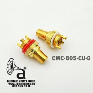 Rắc loa/cọc rca/jack rca cao cấp cmc-805-cu-g, giá bán theo cặp 2 chiếc