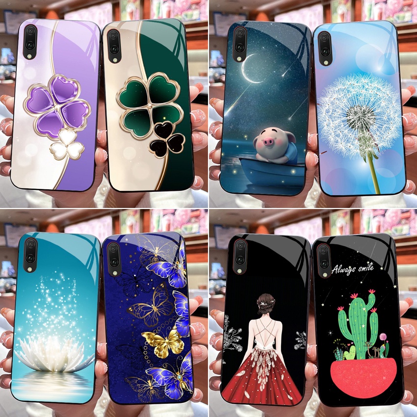 Ốp Lưng Huawei Y7 Pro 2019 Mặt kính cường lực sáng bóng, cao cấp
