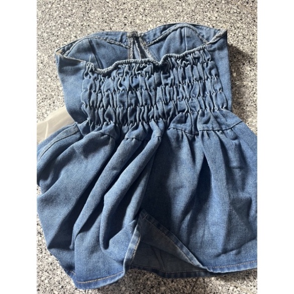 Áo Jean Xoè Cúp Ngực Có Lưng Chun Hàng Kèm Ảnh Thật CC023 (Hoả Tốc) | BigBuy360 - bigbuy360.vn