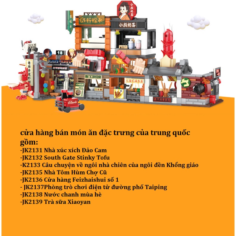 Đồ chơi lắp ráp mô hình cửa hàng món ăn độc đáo