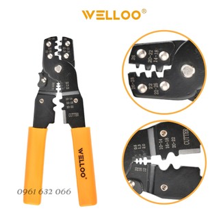 Kìm bấm cốt, kìm ép cốt chính hãng welloo kích thước 7 inch wsp0702