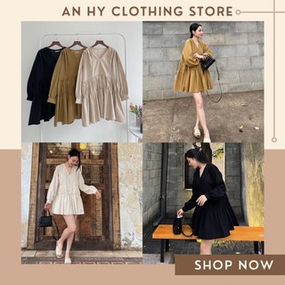 🌻 𝑛𝑒𝑤 𝑖𝑛 - shishi dress 🍂 đầm sơ mi nhún