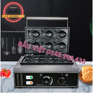 [ HÀNG NHẬP KHẨU CHÍNH HÃNG] Máy làm bánh cá 6 con Taiyaki Nhật Bản dùng điện cao cấp giá rẻ - BẢO HÀNH 12 THÁNG