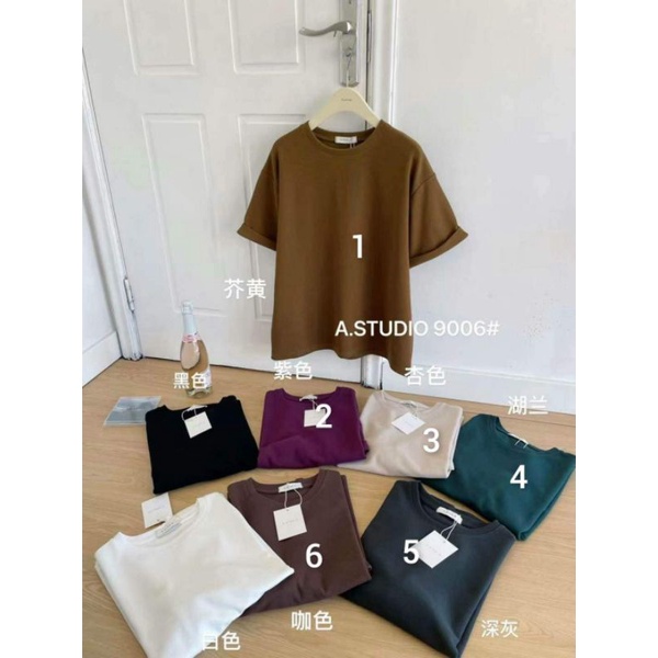 Áo thun trơn cổ tròn hàng QC