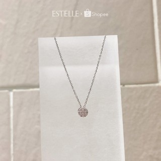 Dây chuyền bạc nữ mặt tròn đá cz ESTELLE