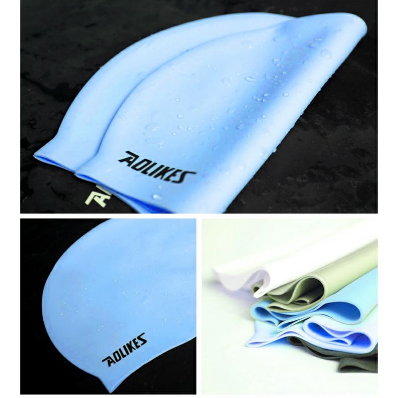 Mũ Bơi, Nón Bơi Người Lớn Nam Nữ Silicon Có Hỗ Trợ Che Tai Và Chống Nước Cao Cấp Aolikes AL5010