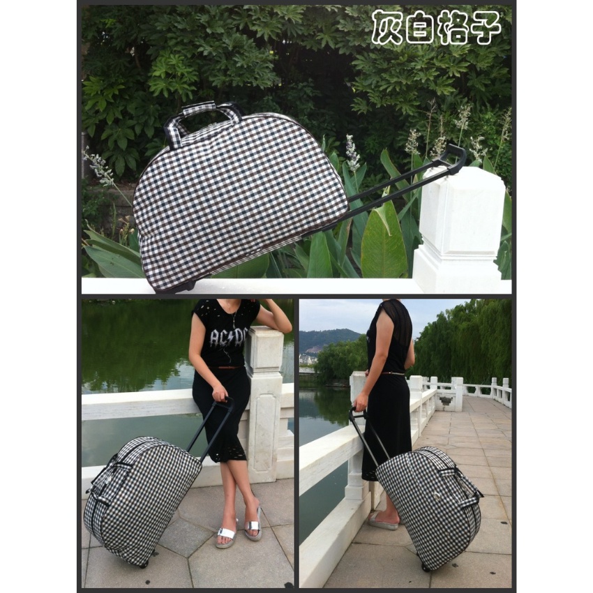 Túi kéo du lịch có bánh xe size 24inch, Túi xách tay du lịch cỡ lớn chất liệu vải chống nước cao cấp TT006