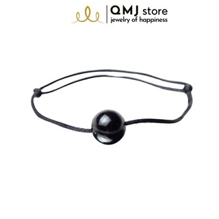 Vòng dây đen may mắn mix đá thiên nhiên