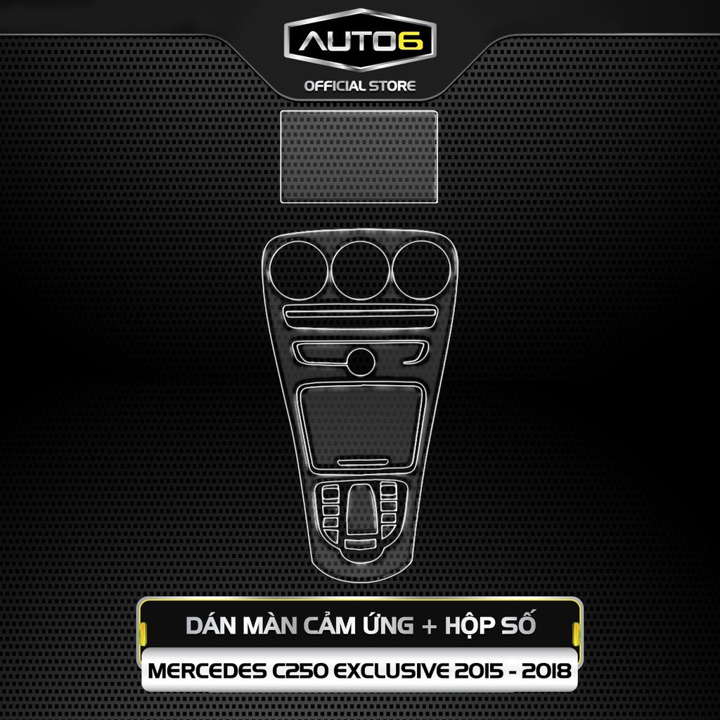 MERCEDES C250 (Exclusive 2015-2018): Film PPF chống xước nội thất ô tô - AUTO6 &lt;Cam kết chuẩn form, chống xước hiệu quả&gt;