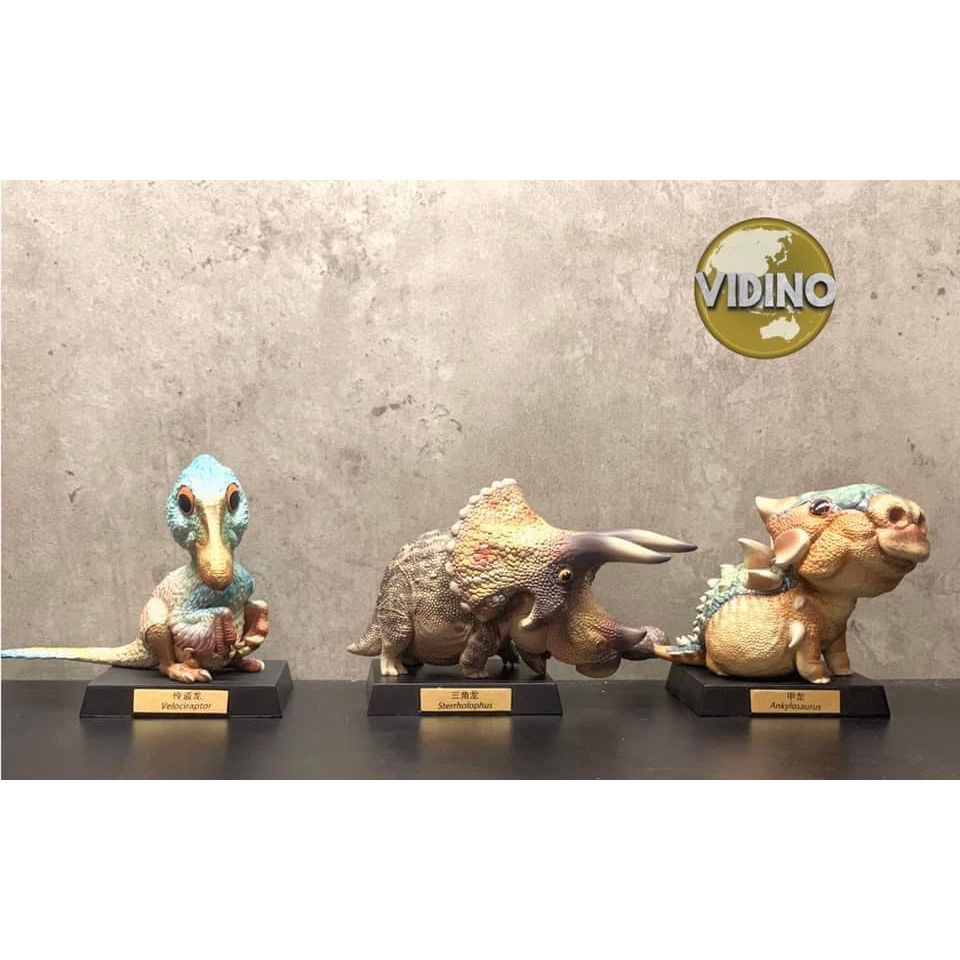 Mô hình khủng long Chibi chính hãng Round Animal