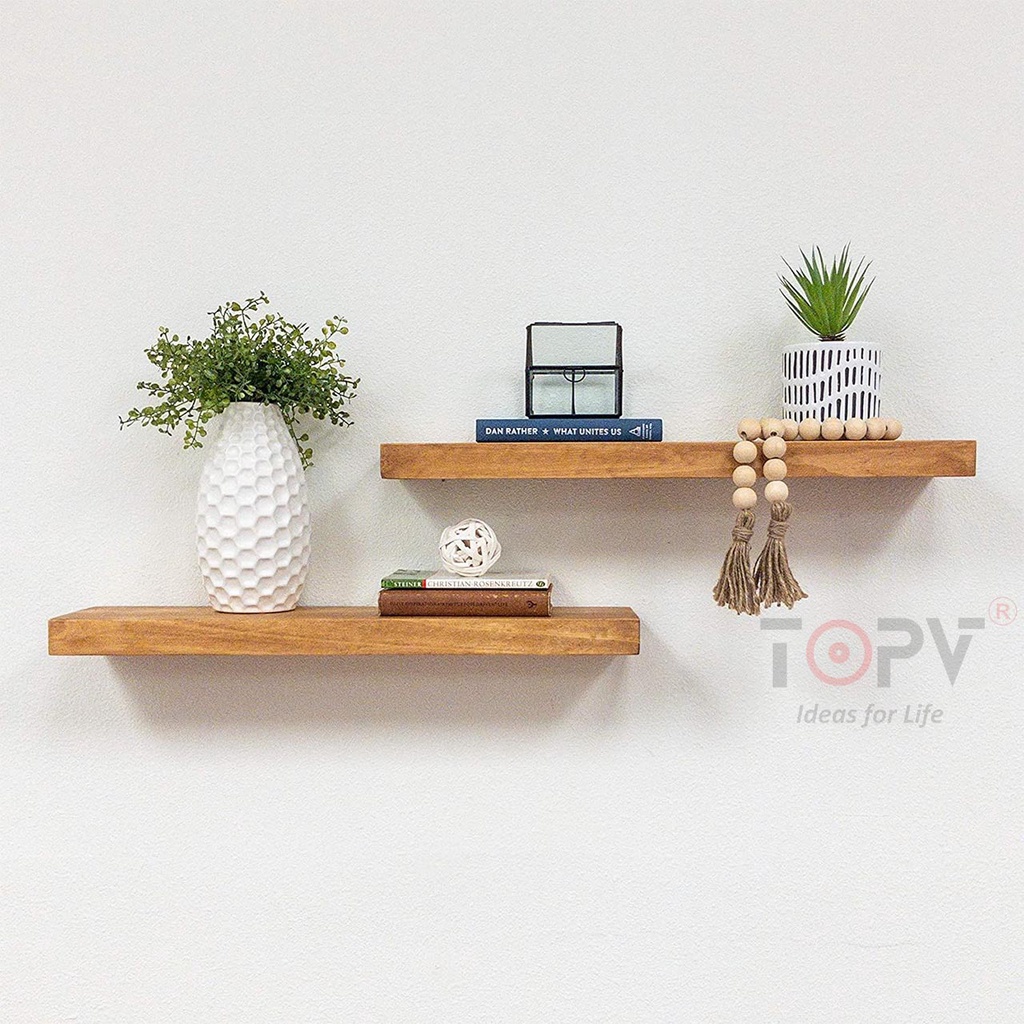 Thanh ngang gỗ MDF cốt xanh thái lan kệ gỗ treo tường giá xuất xưởng mỗi thanh đã tặng kèm 2 vít âm tường