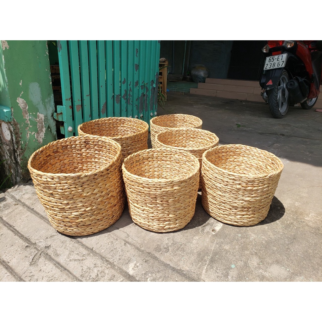 Sọt Tròn Lục Bình trang trí vintage