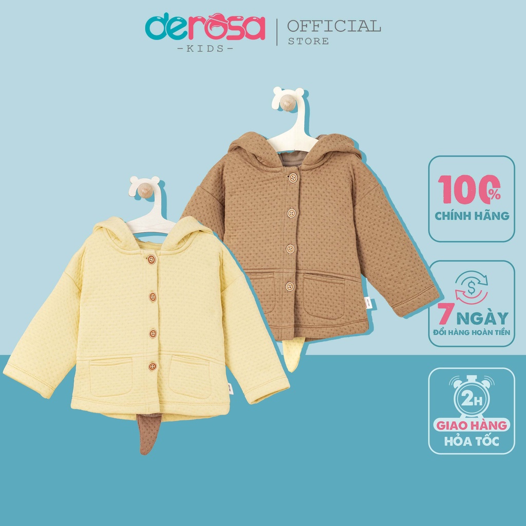Áo khoác trần bông DEROSA KIDS cho bé trai và bé gái từ 9 - 36 tháng AWBBZ754A