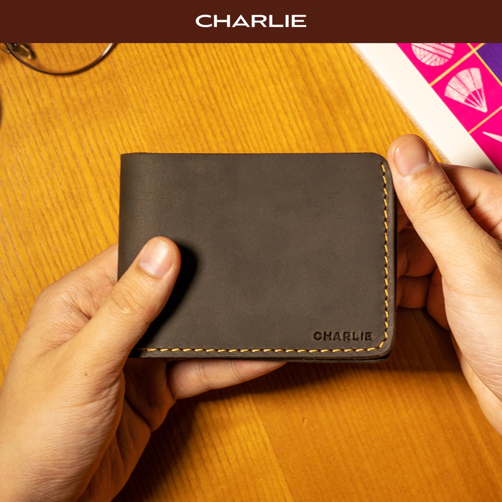 Ví Nam Da Bò Sáp Thương Hiệu Charlie Leather Goods