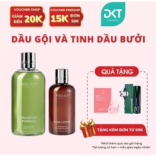 Set dầu gội bưởi dưỡng tóc chính hãng và tinh dầu bưởi VIJULLY kích thích mọc tóc và làm dày tóc hiệu quả