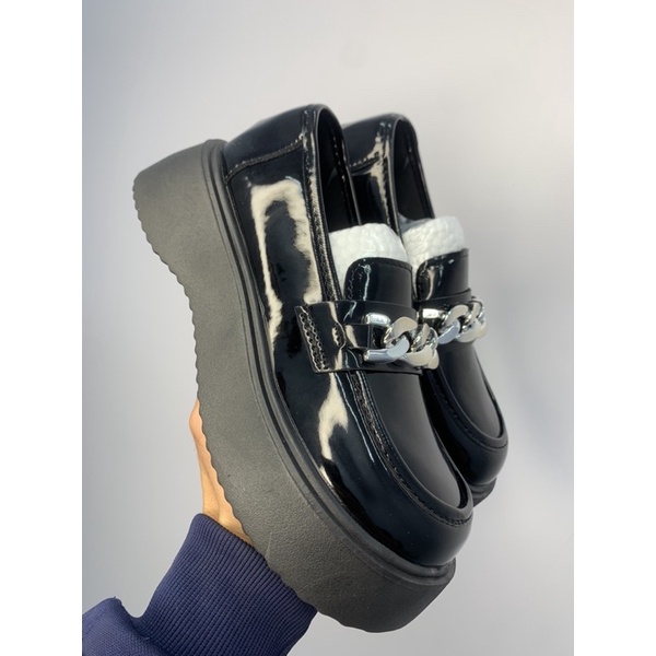 Giày búp bê PLO quai xích nữ da mềm cao cấp Giày tiểu thư xinh đơn giản nhẹ nhàng đi chơi đi học