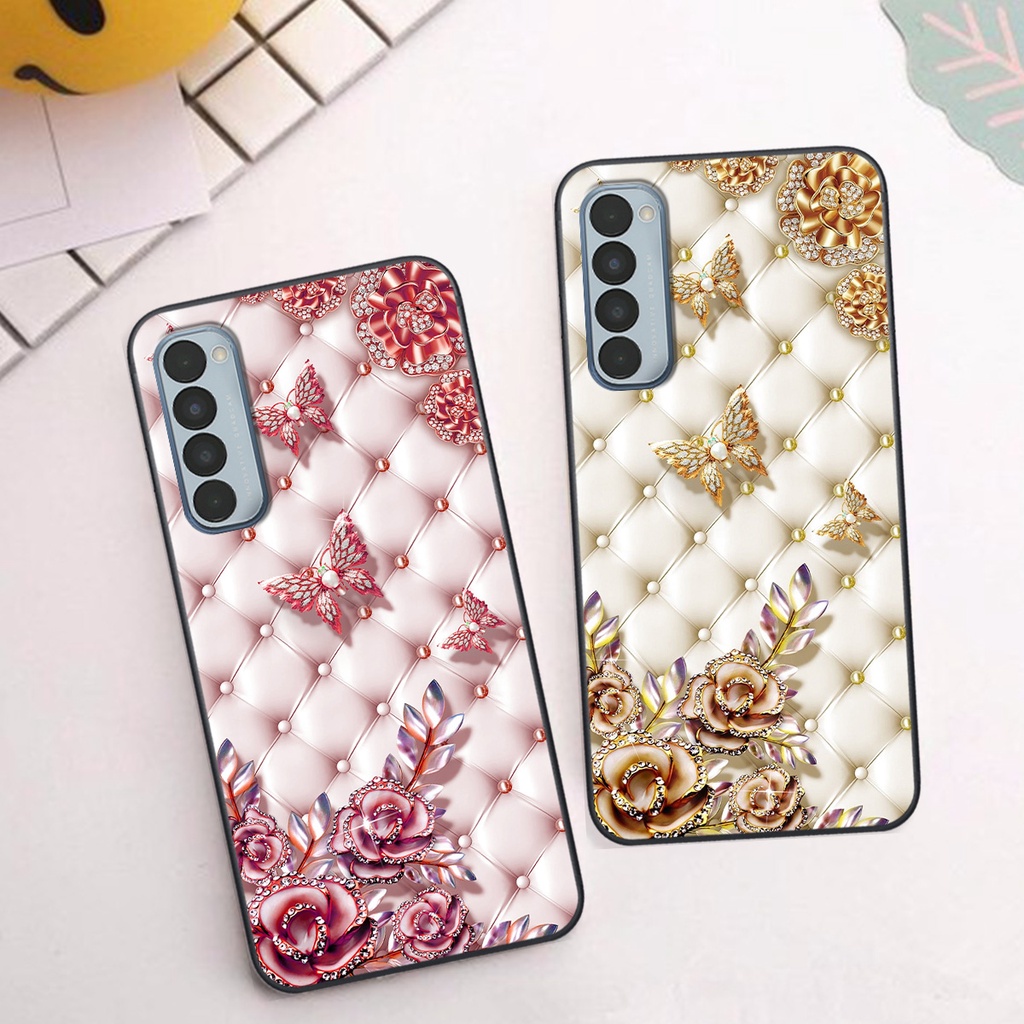 Ốp Oppo Reno4 / Reno4 Pro / Reno 4 in hình hoa lá họa tiết siêu đẹp, sang trọng