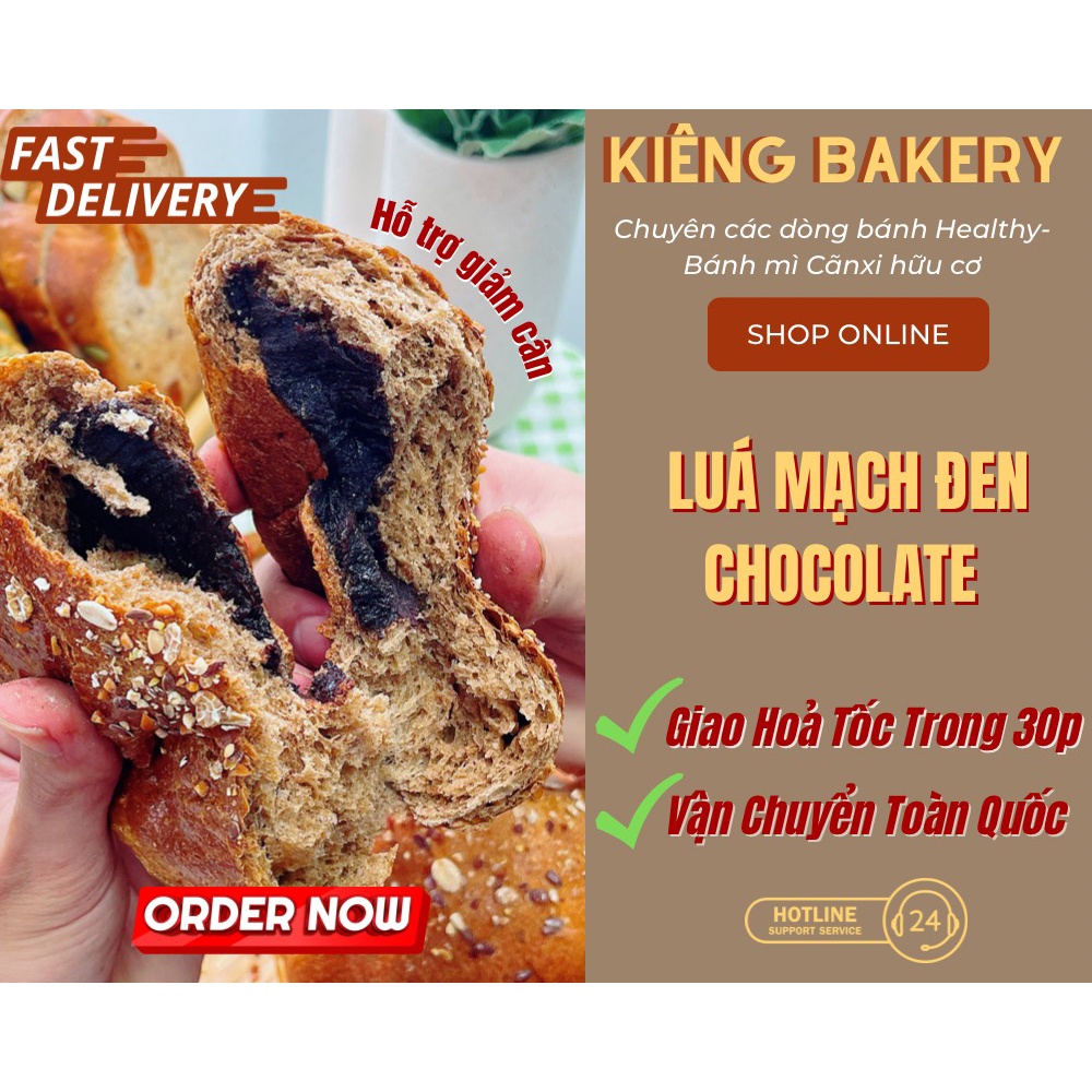 Bánh Lúa Mạch Đen Socola 100% EATCLEAN 150g