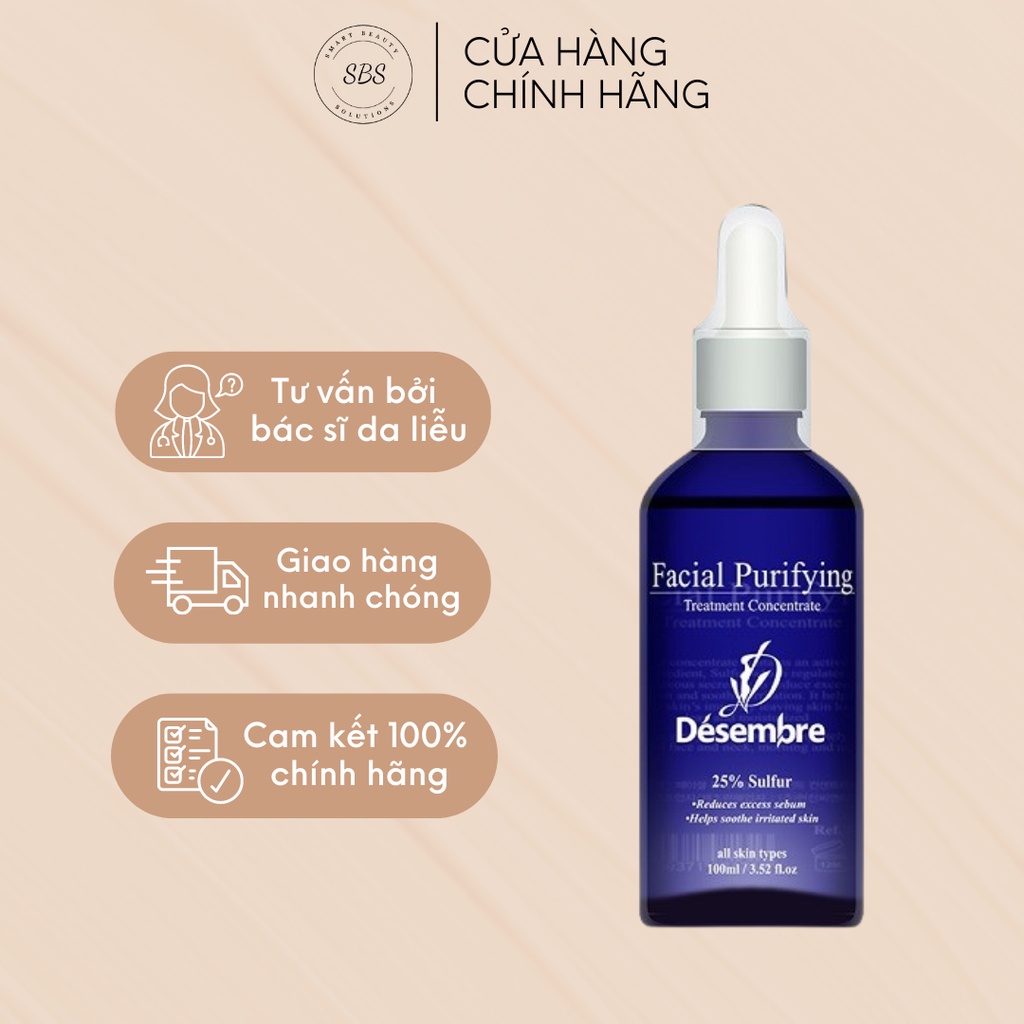 Tinh Chất Cô Đặc Làm Sạch Mụn Desembre Pure Science Facial Purifying Treatment Concentrate 100ml