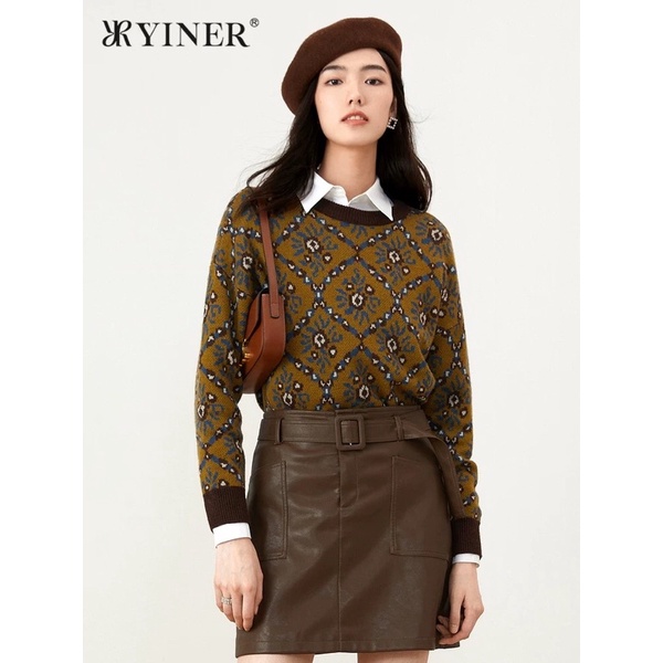 Áo len hoạ tiết Yiner