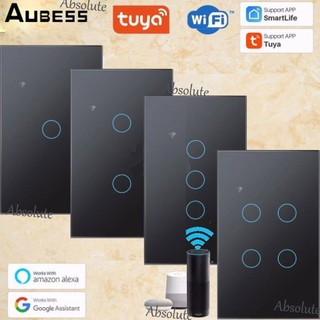 Tuya Thông Minh Đèn Treo Tường Cảm Ứng Công Tắc Thông Minh 1/2/3/4 Băng Đảng 100-250V Cuộc Sống Thông Minh ứng Dụng