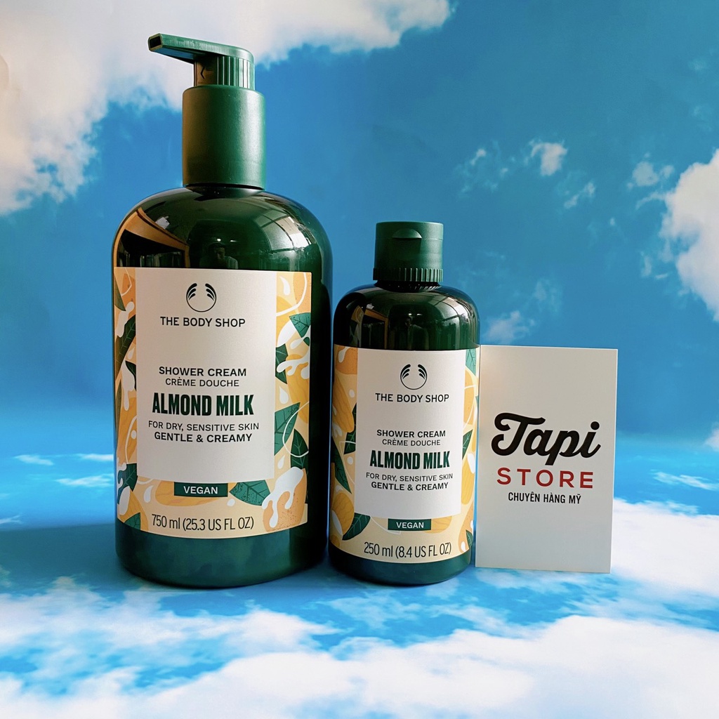 Sữa tắm hạnh nhân dưỡng ẩm The Body Shop Almond Milk Shower Cream