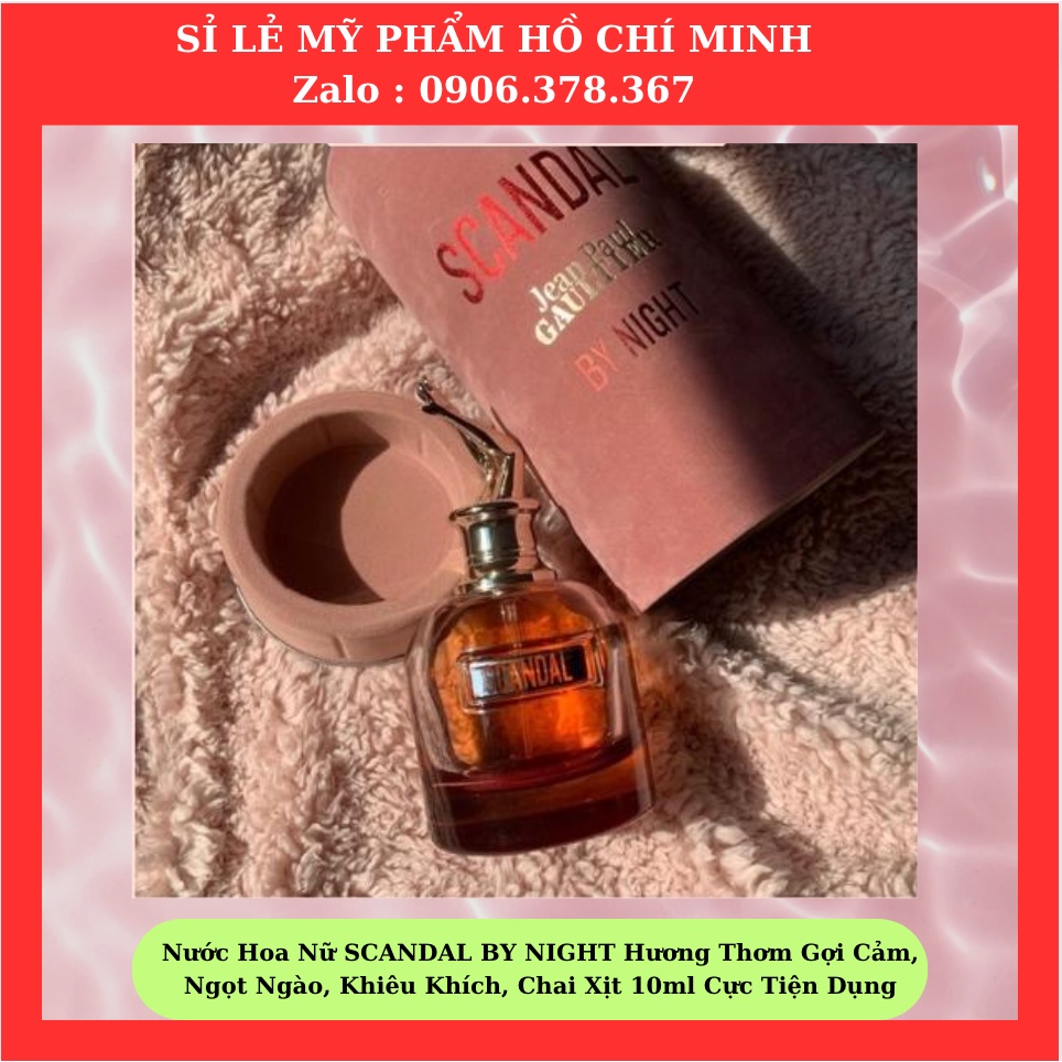 Nước Hoa Nữ SCANDAL BY NIGHT Hương Thơm Gợi Cảm, Ngọt Ngào, Khiêu Khích, Chai Xịt 10ml Cực Tiện Dụng