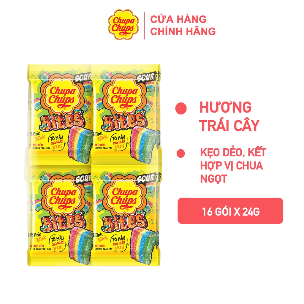 Kẹo dẻo Chupa Chups (16 gói nhỏ 24g)