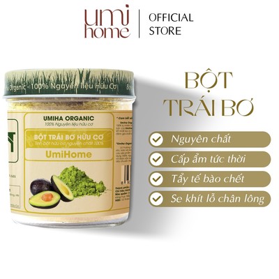 Bột Trái Bơ đắp mặt hữu cơ UMIHOME nguyên chất 135G
