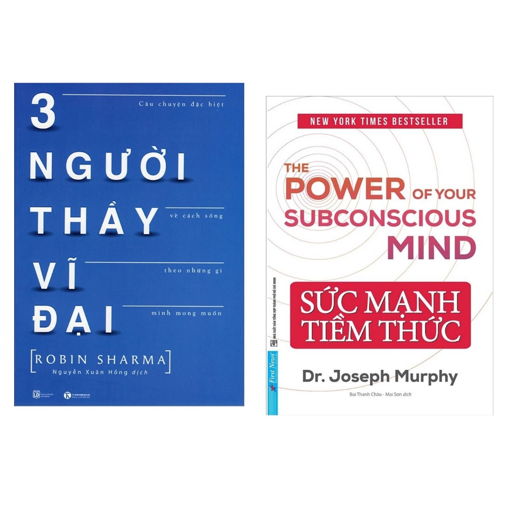 Sách Combo Sức Mạnh Tiềm Thức + 3 Người Thầy Vĩ Đại