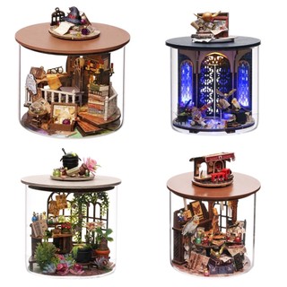 Mô Hình Lắp Rắp Nhà Gỗ Búp Bê DIY : Căn Nhà ,Căn Phòng Tặng Kèm Mica + Keo Sữa