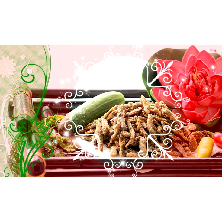 Cá cơm sấy giòn Damex gói 35g lăn bột tẩm gia vị ăn liền, đồ ăn vặt thơm ngon