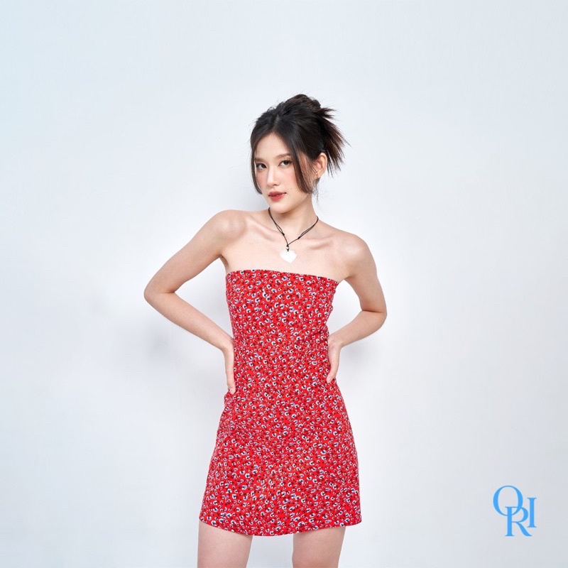 ORIGINALITY - ĐẦM CÚP NGỰC HOA ĐỎ - CAROLINE DRESS